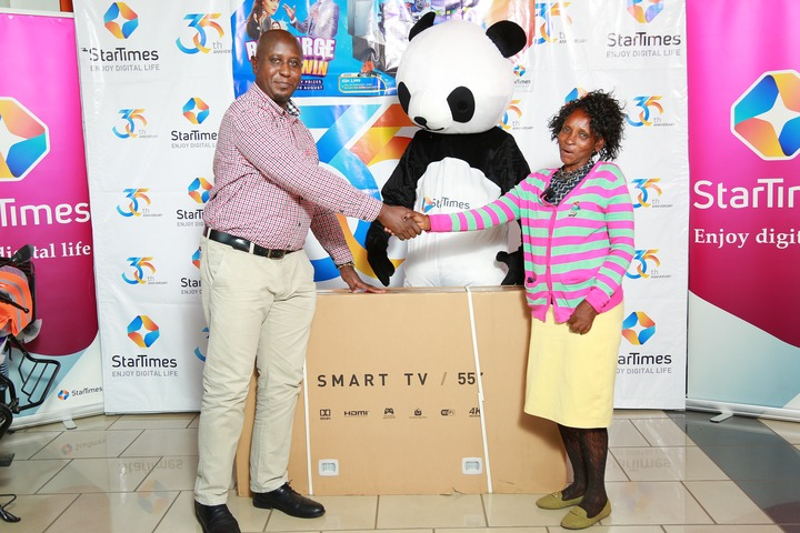 Startimes Gifts Lucky Winners with Motorcycle and Smart TV