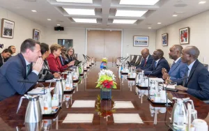 Ruto with IMF Managing Director Kristalina Georgieva and her team